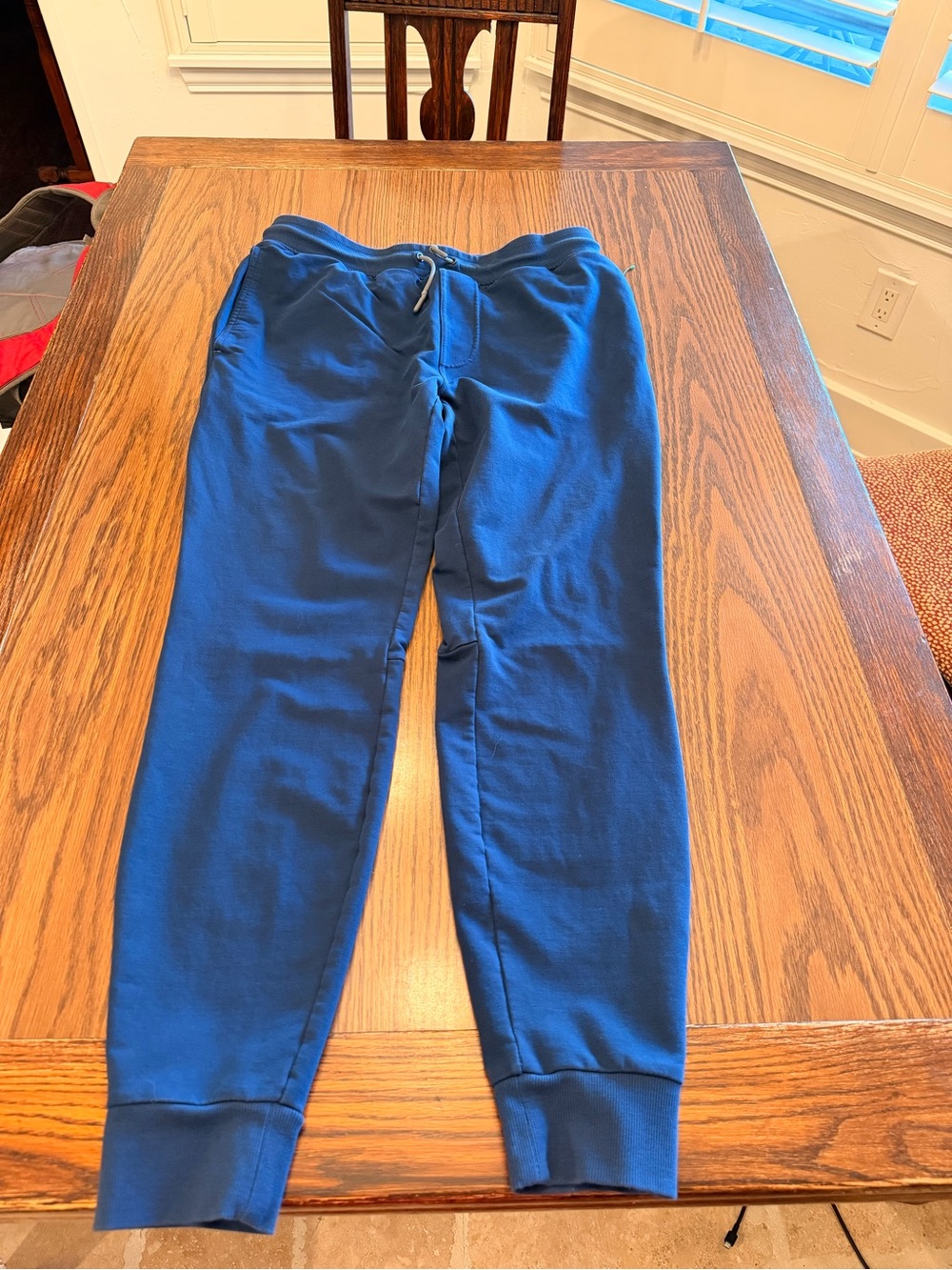 Men's Navy Blue Jogger Sweatpants with Drawstring Waist